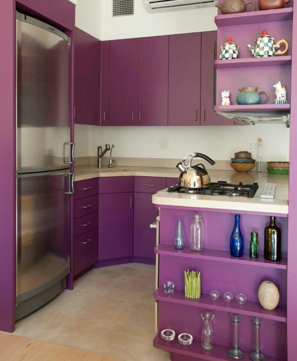 Кухонный гарнитур цвет баклажан