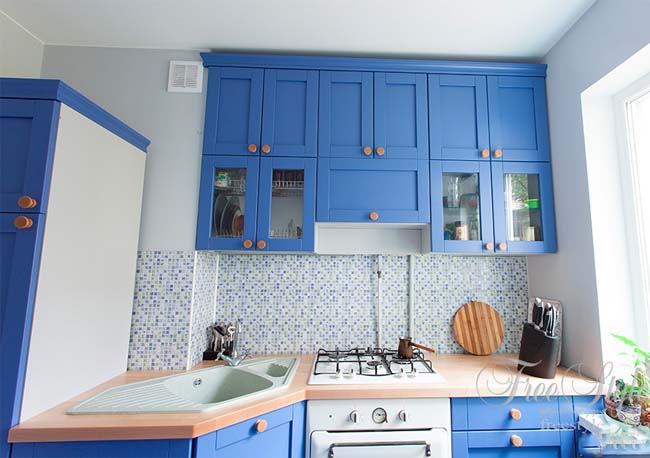 Синие стены на кухне (68 фото) - красивые картинки и HD фото